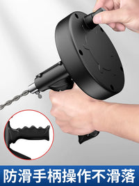 Drain Clog Remover Tool for Kitchen and Toilet Pipes, Manual Hand-Crank Drain Cleaner