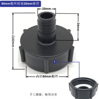 IBC Tote Tank Valve Adapter with 2-inch Coarse Thread to Hose Connector