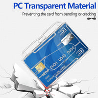Clear Hard Plastic ID Card Holder for School, Bus, and Exhibition Badges