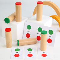 Montessori Wooden Sound Cylinders Auditory Sensory Educational Toy for Kids