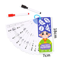 Kids Math Flash Cards Early Education Addition Subtraction Multiplication Division Fraction Learning Aids