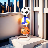 Heavy-Duty Round Base Sports Ball Storage Rack for Basketball, Soccer, Volleyball