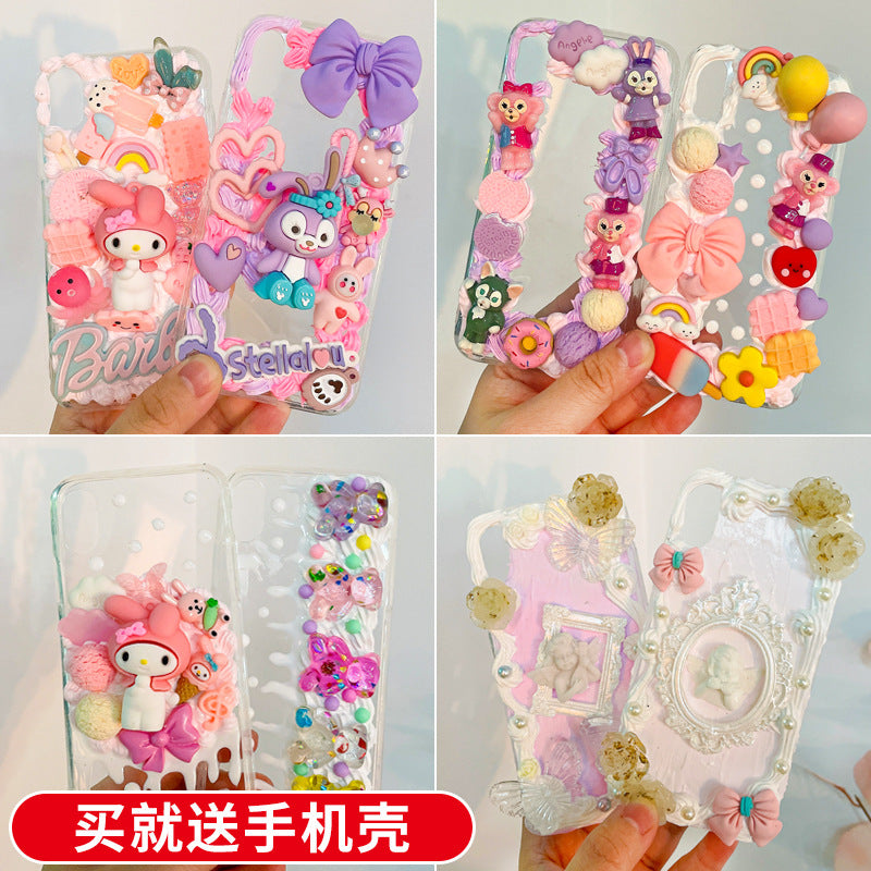 DIY Cream Glue Phone Case Material Kit for Handmade Craft