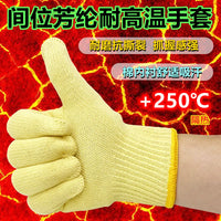 Meta-Aramid Heat Resistant Gloves for High Temperature Protection, Double Layer, Wear-Resistant, Breathable, 250°C