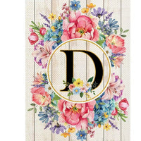 Seasonal Garden Flag Striped Floral Outdoor Decoration Linen Double-Sided Spring Summer