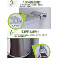 Stainless Steel 201 Kitchen Corner Waste Bin with Lid and Rotating Mechanism, Hidden Built-in Round