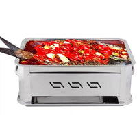Commercial Charcoal Stainless Steel Grill with Detachable Ventilation for Outdoor BBQ and Home Use