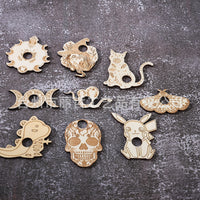 Cartoon Animal Crystal Ball Display Stand Wooden Base for Energy Stones and Ornaments