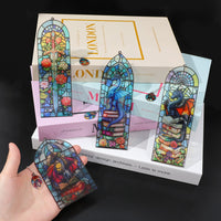 Vintage Stained Glass Dragon & Sword Bookmark with Chain Pendant, Creative Reading Marker, Cultural Gift