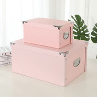 Large Foldable Cardboard Storage Box with Lid for Clothes Books Snacks