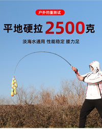 Carbon Fiber Raft Fishing Rod with Soft Tail Tip for Stream and Shore Fishing