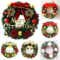 Christmas Wreath with Bells and Flowers for Door or Window Decor