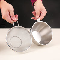 304 Stainless Steel Colander and Basin Set with Handle for Baking, Fruit Washing, Rice Rinsing, and Flour Sifting