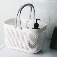 Portable Thickened Plastic Storage Basket for Bathroom and Home