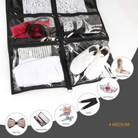 Kids Garment Bag with Zipper, Multi-Pocket Dance Costume Dust Cover, Thick Non-Woven Fabric