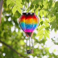 Solar Hot Air Balloon LED Flame Lantern for Garden and Patio Decor