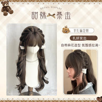 Half-Braided Flaxen Hazelnut Ash Brown Wig with Natural Look