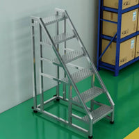 Widened Industrial Step Ladder with Handrail, Household & Outdoor Climbing Ladder, 3, 4, 5 Steps