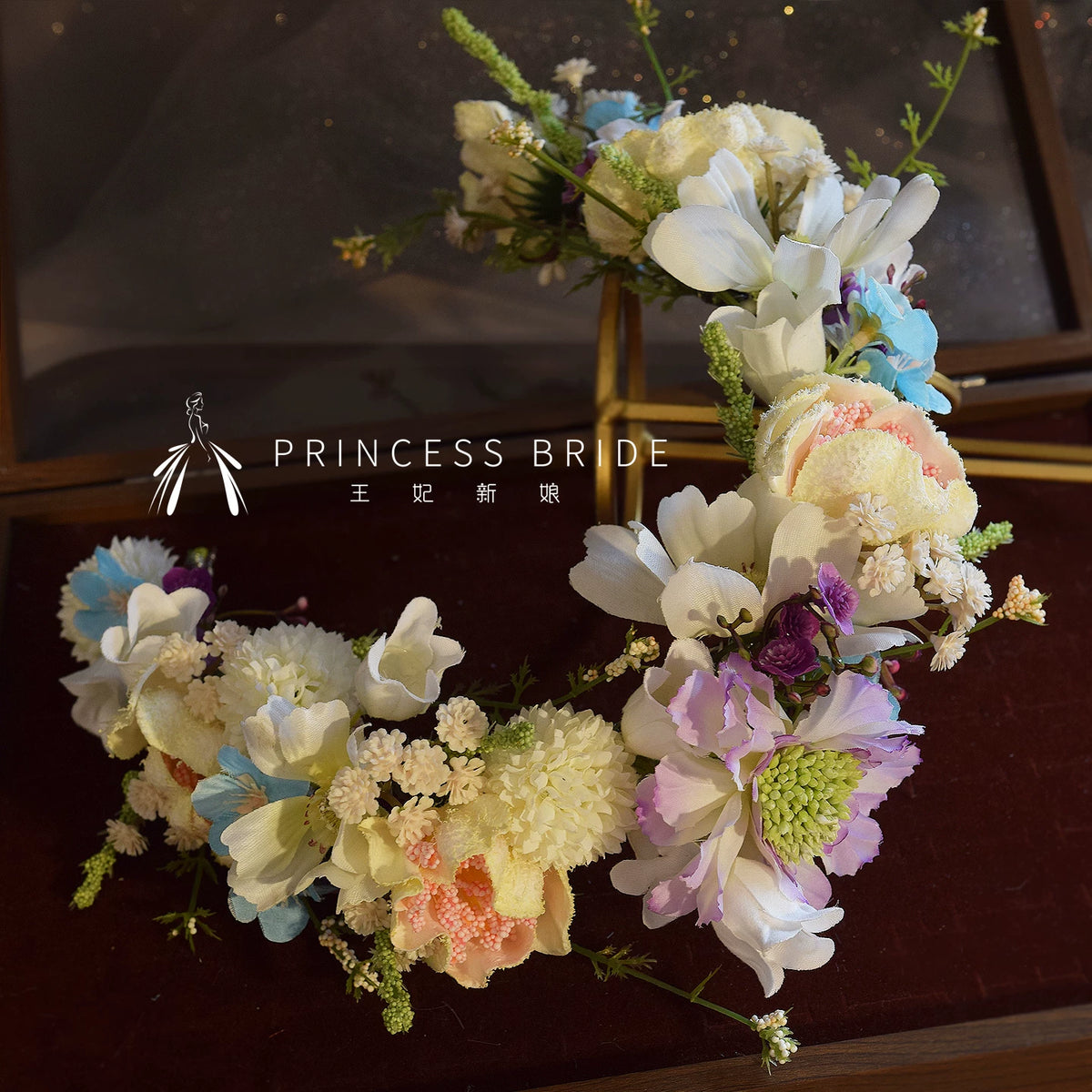 New Artificial Flower Bridal Headband for Wedding Photoshoots and Performances