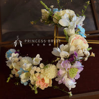 New Artificial Flower Bridal Headband for Wedding Photoshoots and Performances