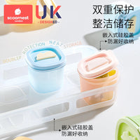 KeChao Baby Food Freezer Tray Silicone Ice Cube Mold with Lid for Puree Storage, Steamable