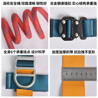 Full Body 5-Point Quick-Connect Safety Harness with Double Hooks for Fall Protection