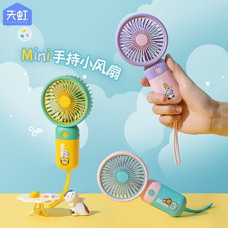Portable USB Rechargeable Mini Handheld Fan with Base