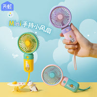 Portable USB Rechargeable Mini Handheld Fan with Base