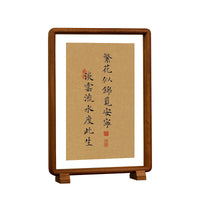 Solid Wood Double-Sided Transparent Photo Frame with Mortise and Tenon Joints, Acrylic Display for Photos and Calligraphy