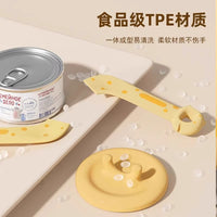 Pet Can Spoon and Multi-functional Can Opener Set with Sealing Lids for Wet Food