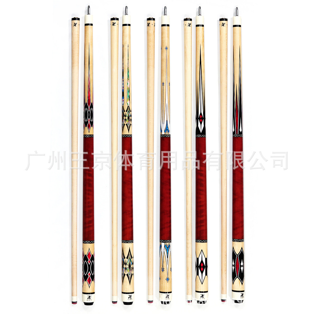 Billiard Cue Stick American Pool Cue Maple Wood Quick Release Joint 13mm Tip for 8-Ball 9-Ball