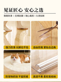 PVC Round Chair Mat for Hard Floors, Transparent Non-Slip Floor Protector for Office and Home