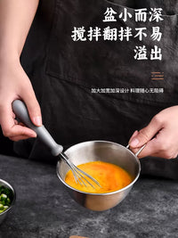 Japanese Brand Stainless Steel Strainer Basket with Handle for Washing Fruits and Vegetables, Rice, and Draining