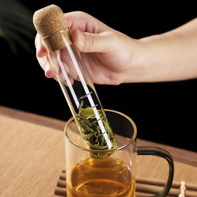 Mini Borosilicate Glass Tea Infuser with Separate Water Filter for Home Office