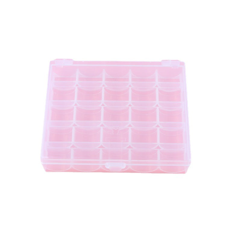 Wholesale 25/36 Grid Bobbin Box Plastic Large Storage Case for Household Sewing Machine Bobbin Thread Organizer