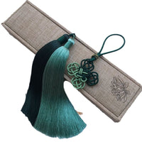 Chinese Knot Tassel Ornament with Four Coins for Festive Decoration and Gifts