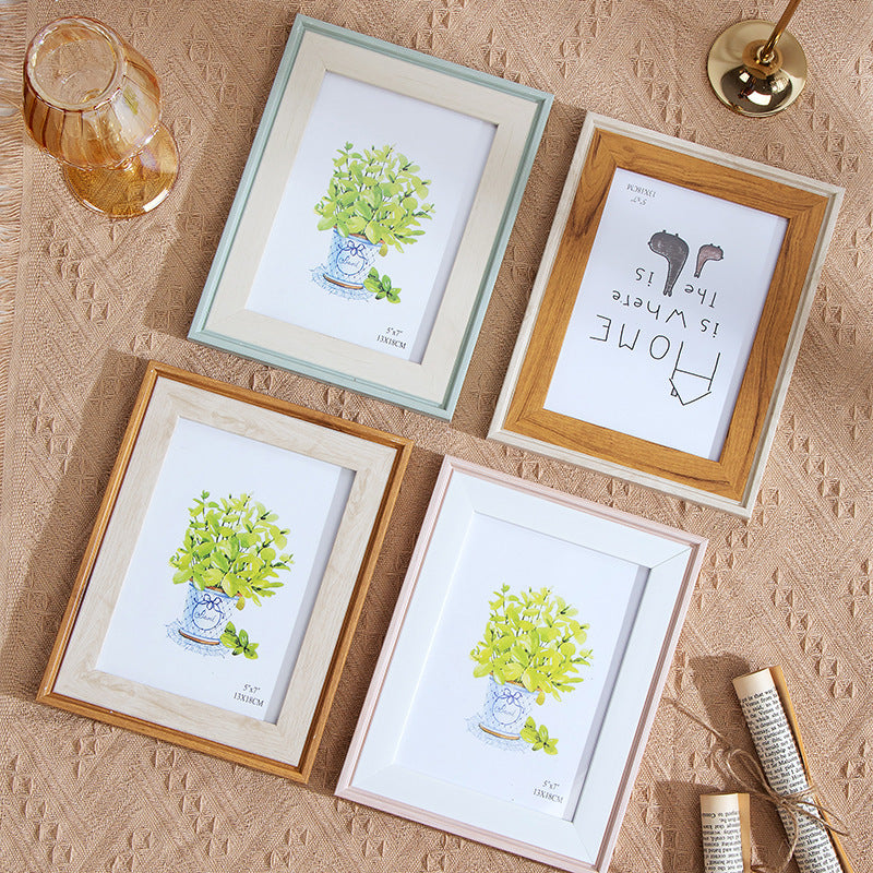 Nordic Style Photo Frame for Wall or Tabletop Display, Multiple Sizes Available