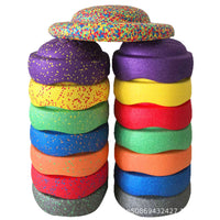 Rainbow River Crossing Stones Sensory Integration Equipment for Kids, Kindergarten Early Education Balance Board, Non-Slip Puzzle Bridge Stones
