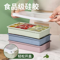 EU Standard Silicone Ice Cube Tray with Lid, 15-Grid Baby Food Storage Container, Household Food-Grade Ice Mold for Kids