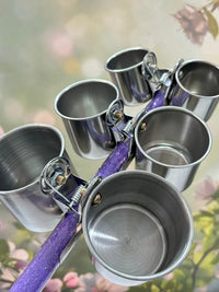 Stainless Steel Bird Feeder Cup for Cages - Parrot Food and Water Bowl