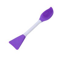 Dual-Ended Silicone Facial Cleansing and Makeup Brush