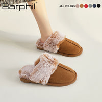 Barphil Winter Warm Plush Slippers for Women and Couples, Closed-Toe Soft Sole