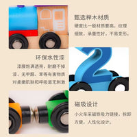 Magnetic Wooden Alphabet Train Set for Toddlers, Educational Learning Toy for 1-3 Year Olds