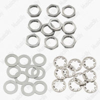Musiclily Electric Guitar Bass Potentiometer Hex Nuts and Washers for 8/9mm Pots