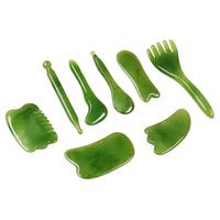 Resin Gua Sha Facial and Body Scraping Massage Tool Set with Meridian Stick