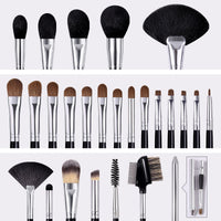 26-Piece Professional Animal Hair Makeup Brush Set with Storage Bag
