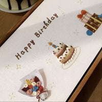 DIY Happy Birthday 3D Embroidery Kit with Frame, Desktop Ornament Gift