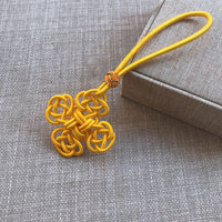 Hand-Woven Auspicious Chinese Knot Tassel Pendant with Agate Jade Beads for Home Decor