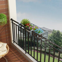 Stainless Steel Railing Planter Box for Outdoor Windowsills and Balconies