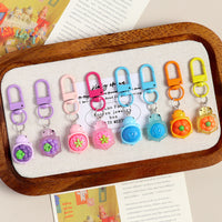 Luminous Fruit Turtle Keychain Resin Bag Charm Trendy Creative Gift